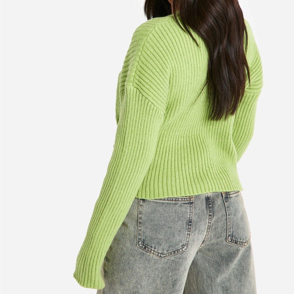 Revolve One Grey Day Ribbed Sweater - Picture 3 of 12